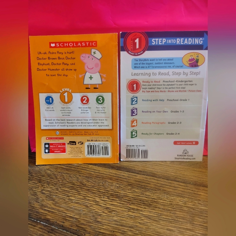 Scholastic Peppa Pig and Tyrannosaurus Rex reading level 1 Children's Books - Picture 2 of 2